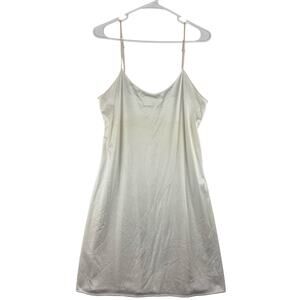 Vintage Vassarette Ivory Slip Tank Dress Chemise Women's 34 USA FLAW READ